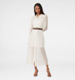 Janice Petite Embroidery Belted Dress