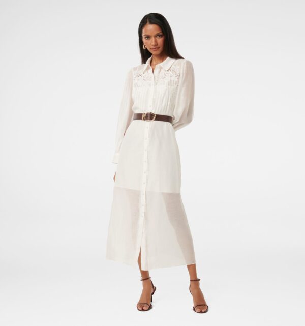 Janice Petite Embroidery Belted Dress