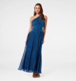 Kylie Asym Crinkle Midi Dress