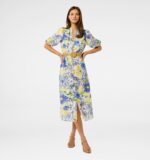 Loren Puff Sleeve Midi Dress