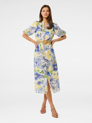 Loren Puff Sleeve Midi Dress