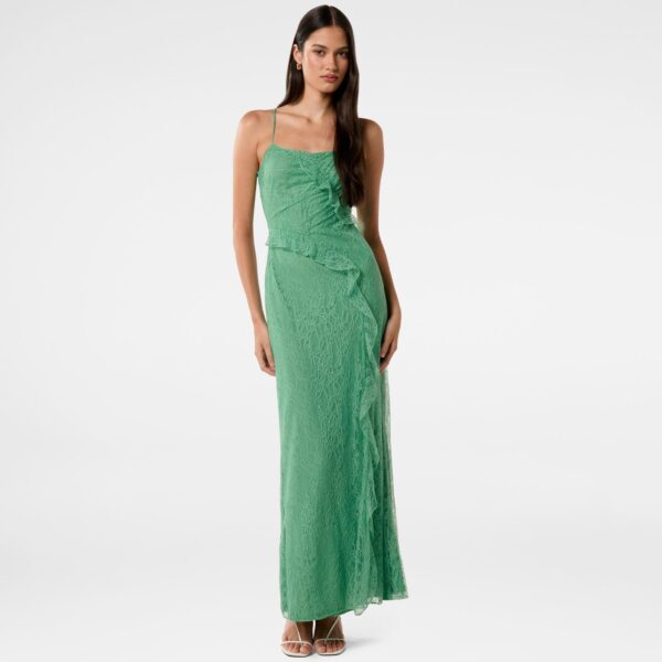 Maybelle Lace Ruffle Midi Dress