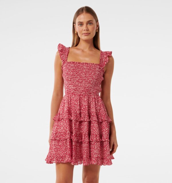 Odette Printed Cotton Mini Dress