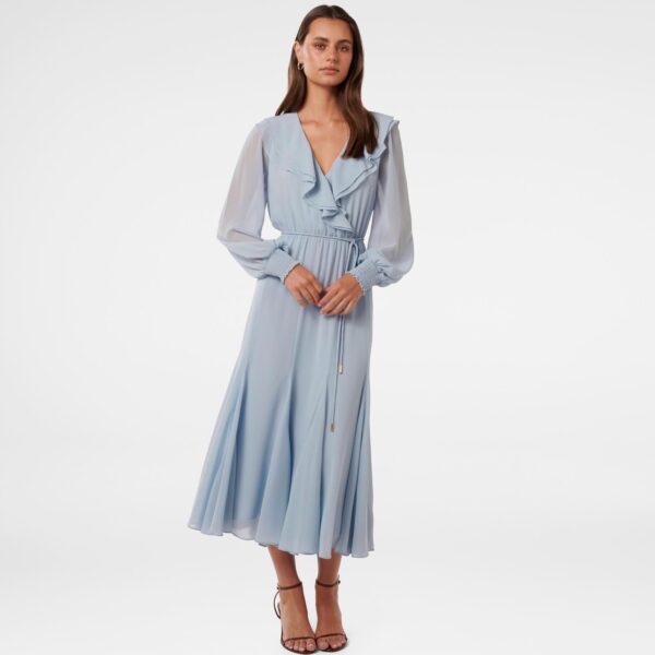 Orla Ruffle Godet Midi Dress