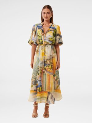 Viola Printed Midi Dress