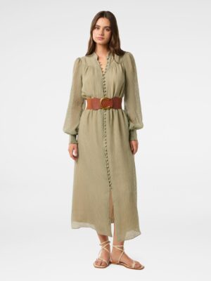 Anja Self Stripe Belted Midi D