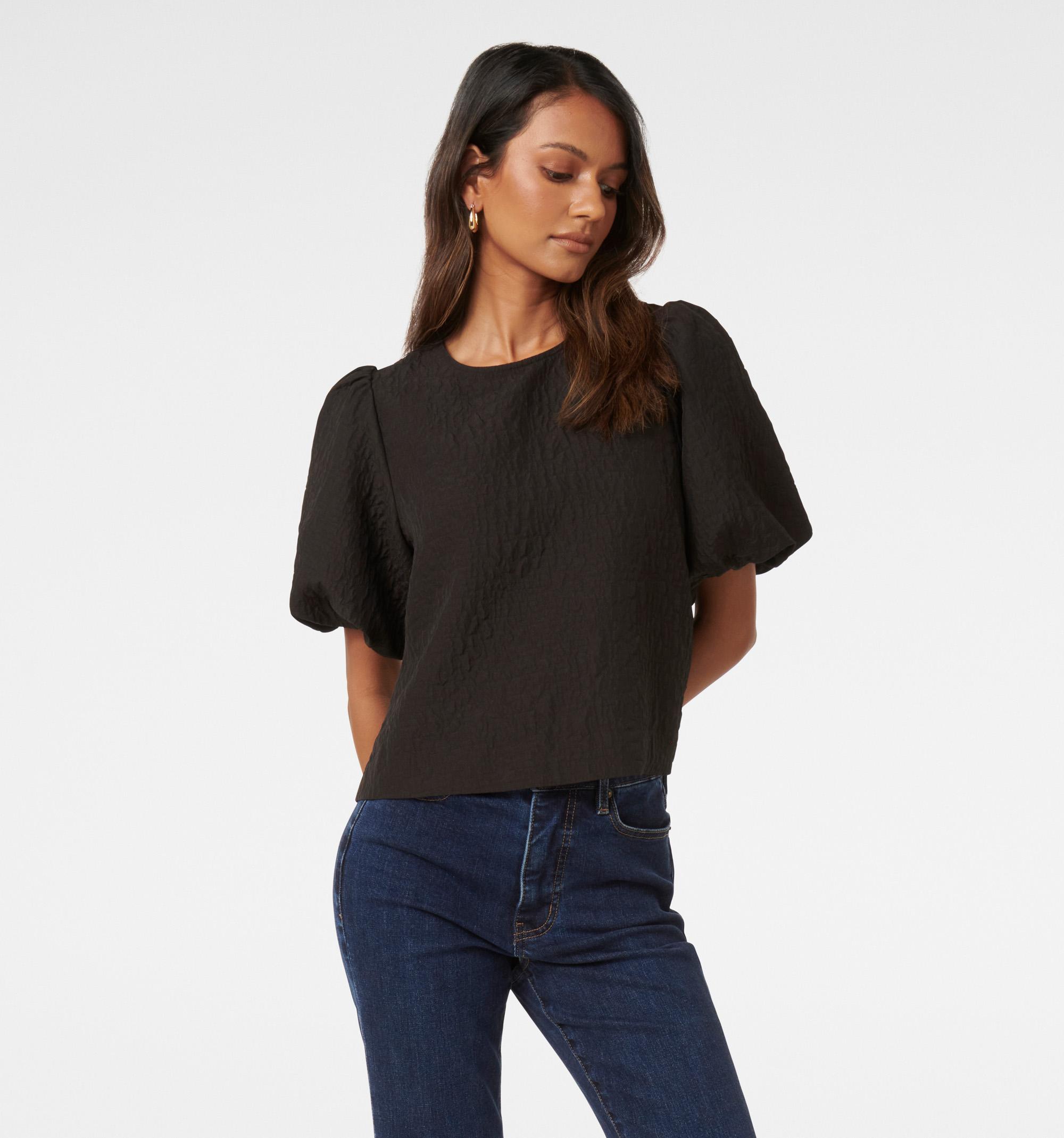 Nara Petite Bubble Sleeve Top