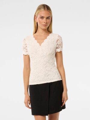 Yianna Lace V neck top